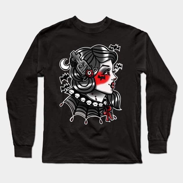 Raina The Vampire Queen Long Sleeve T-Shirt by Reasons Unknown